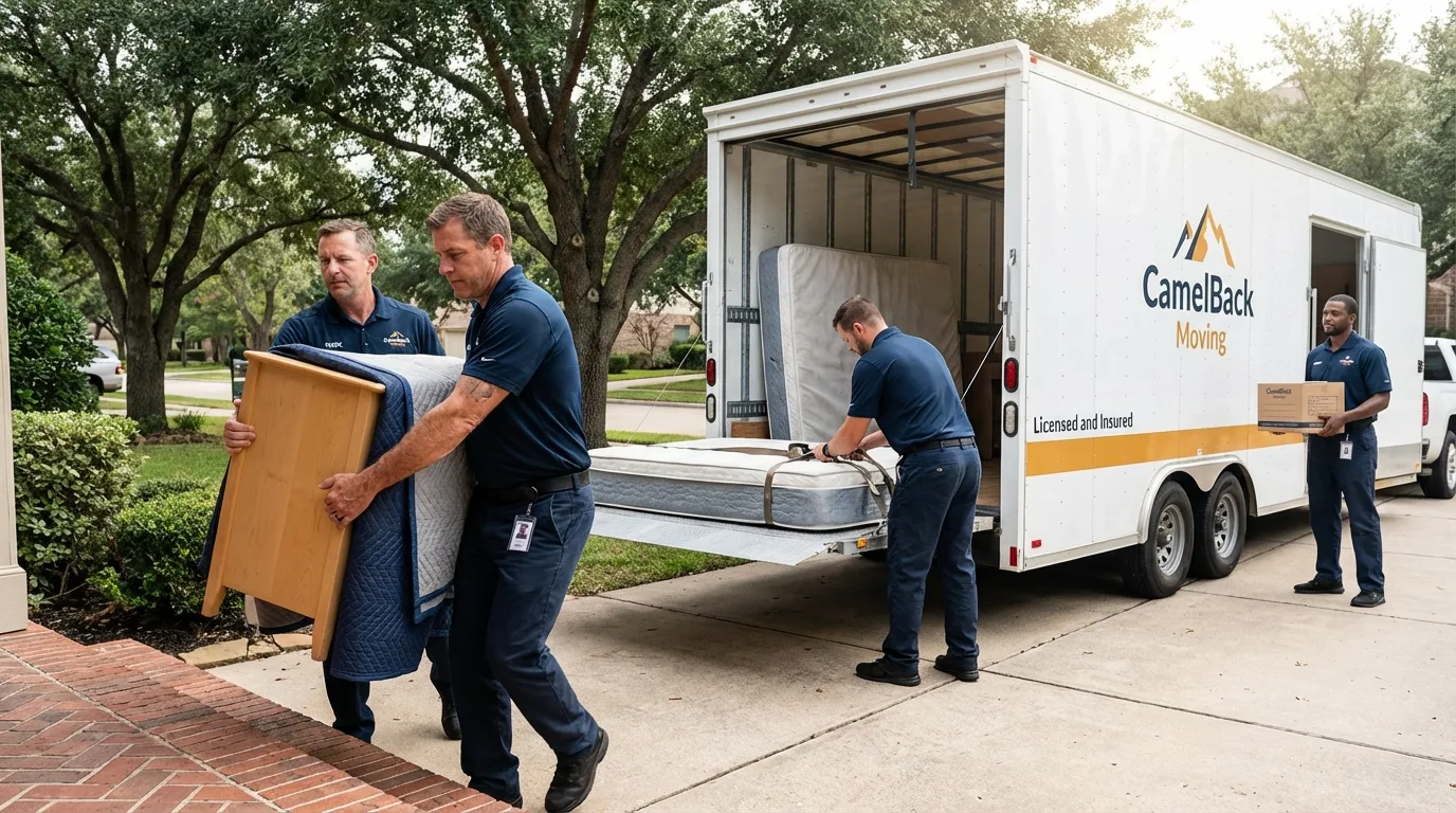 Crew loading residential truck for cross-state move from Jarrettsville, MD